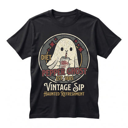 Funny Cute Spooky Ghost Drinking Diet Soda Pop Graphic Halloween Lover Gift Unisex TShirt