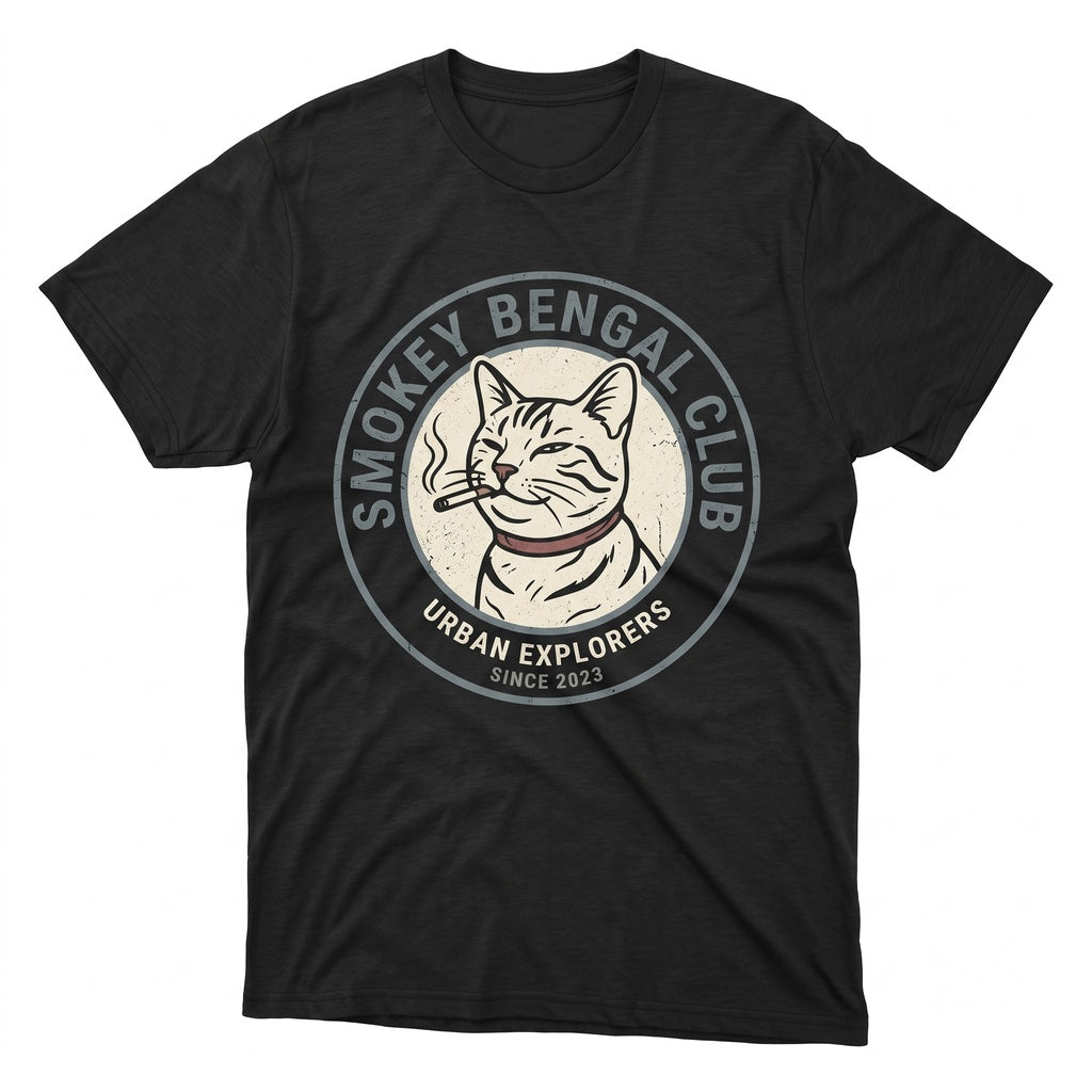 Cat Smoking Cigarette Funny Meme Y2K Grunge Graphic Unisex TShirt
