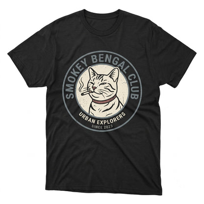 Cat Smoking Cigarette Funny Meme Y2K Grunge Graphic Unisex TShirt