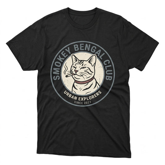 Cat Smoking Cigarette Funny Meme Y2K Grunge Graphic Unisex TShirt
