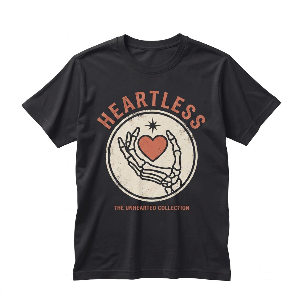 Rainbow Heartless Skeleton Dark Humor Sarcastic Snarky Funny Graphic Novelty Unisex TShirt