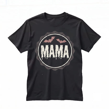 Mama Halloween Faux Lace Black Graphic Unisex TShirt