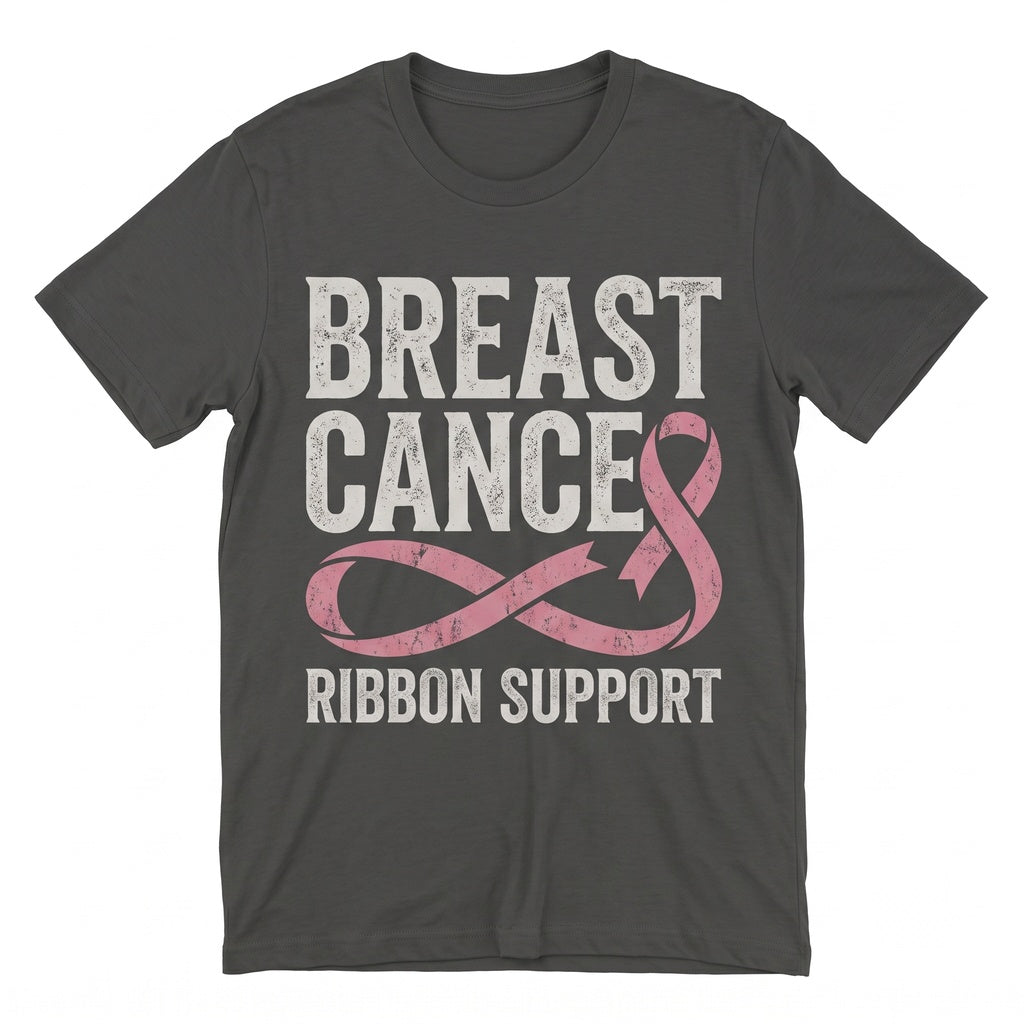 Pink Ribbon Witch Hat Breast Cancer Awareness Halloween Spooky Fall Graphic Gift Unisex TShirt