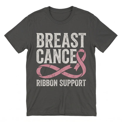 Pink Ribbon Witch Hat Breast Cancer Awareness Halloween Spooky Fall Graphic Gift Unisex TShirt