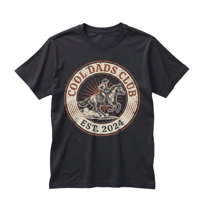 Cool Dads Club Cowboy Western Graphic Top, Funny Husband Wild West Daddy Father’s Day Gift Him Unisex TShirt