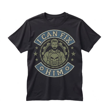 Vintage Frank Castle I Can Fix Him Funny Antihero Graphic Gift for Her Unisex TShirt