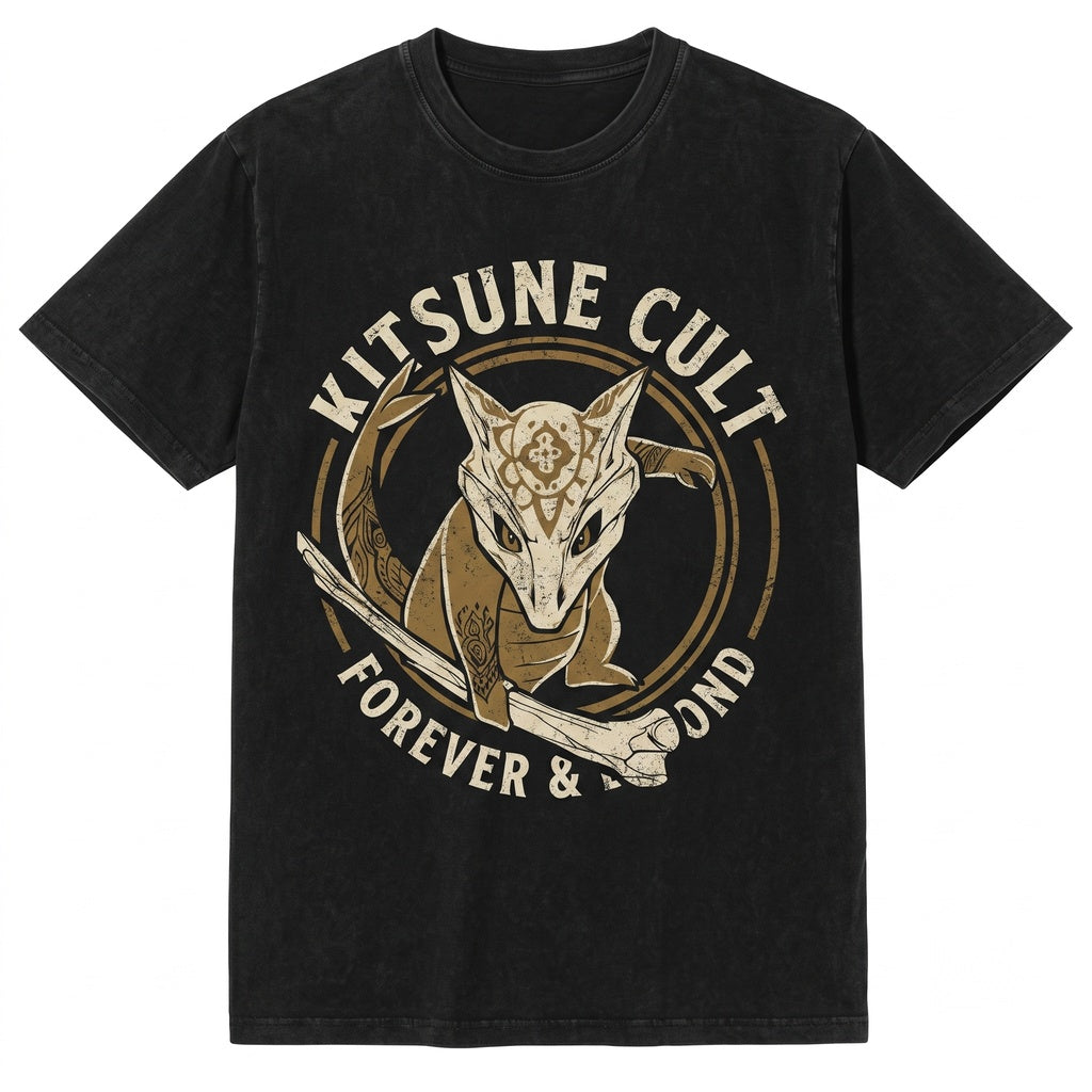Cubone Skull Anime Vintage Wash Sleeveless Japanese Style Y2K Streetwear Gift Unisex TShirt