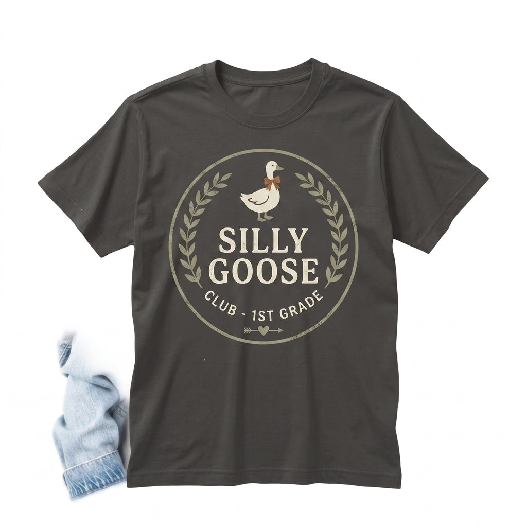 Silly Goose Elementary Teacher 1st Grade Team Back to School Unisex TShirt