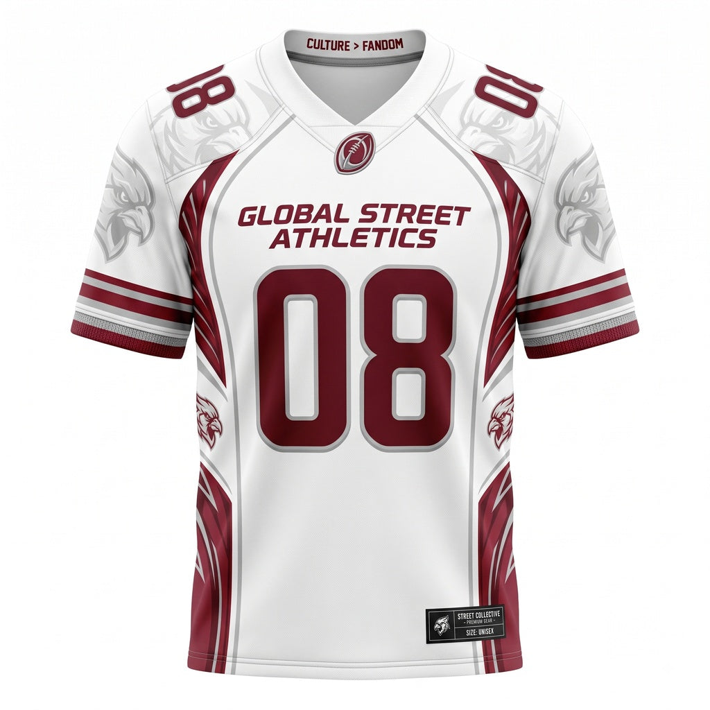 Custom Unisex Football Fan Jersey - Stitched Breathable Mesh Game Day Athletic Shirt