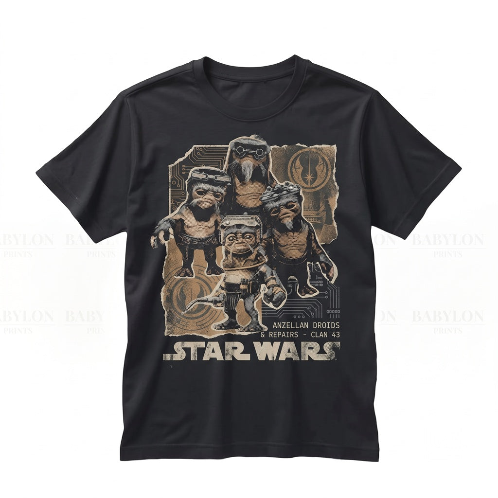 Vintage Retro Anzellan Babu Frik Droidsmith Sci-Fi Alien Fan Apparel Unisex TShirt