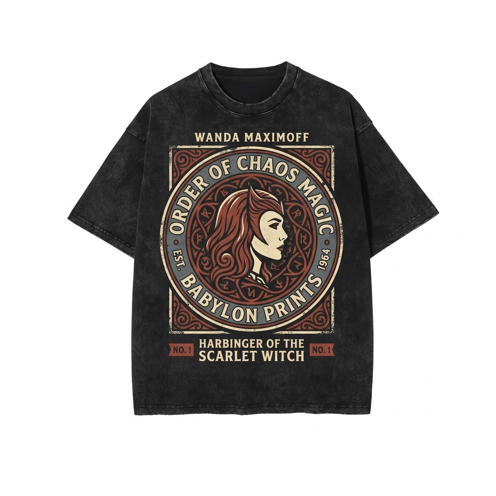 Oversized Wanda Maximoff Scarlet Witch Chaos Magic Graphic Sweatshirt Fan Gift Vintage Top Unisex TShirt