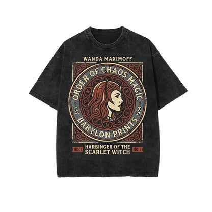 Oversized Wanda Maximoff Scarlet Witch Chaos Magic Graphic Sweatshirt Fan Gift Vintage Top Unisex TShirt