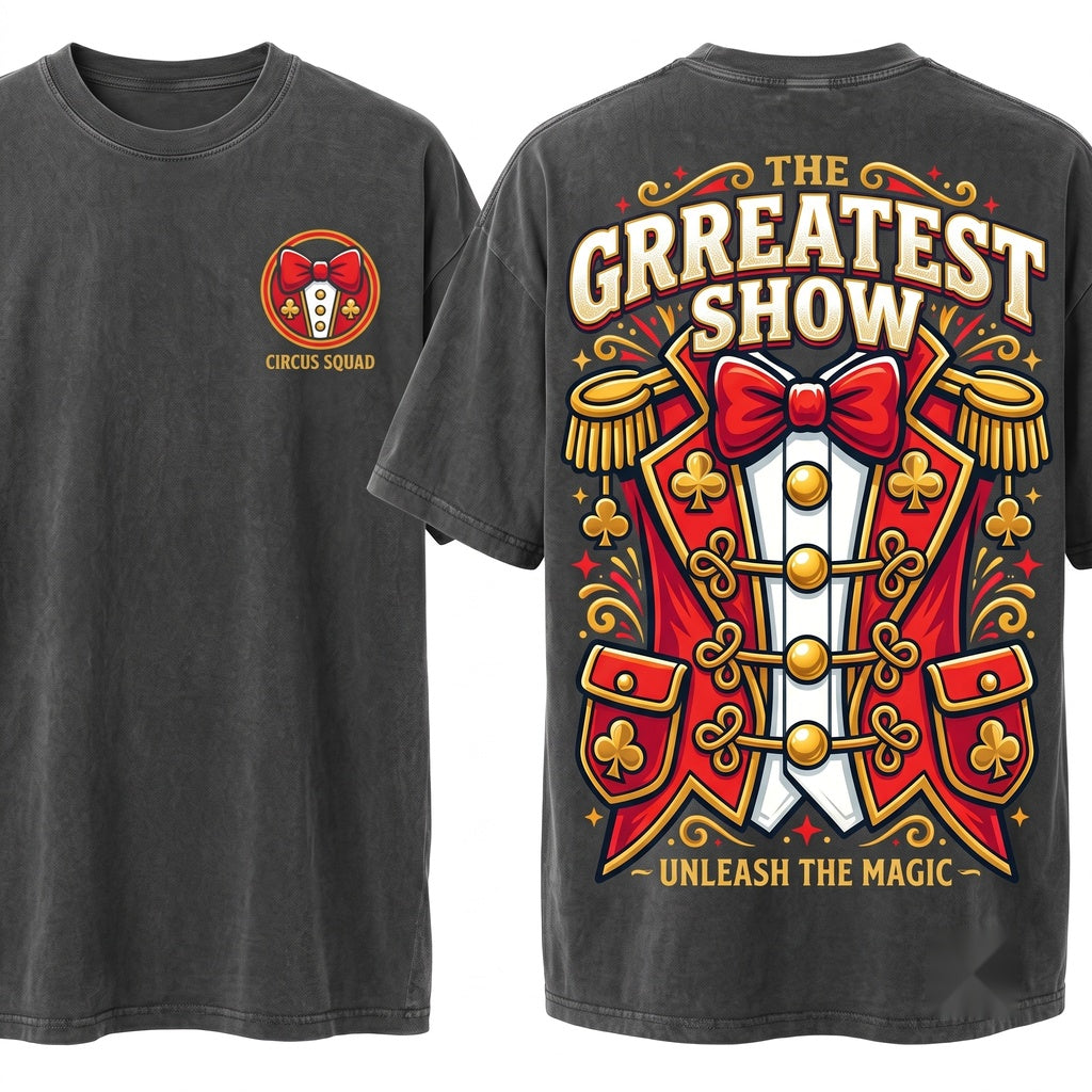 Ringmaster Circus Carnival Staff Vintage Clown Tamer Birthday Party Kids Gift Apparel Unisex Wash T-Shirt