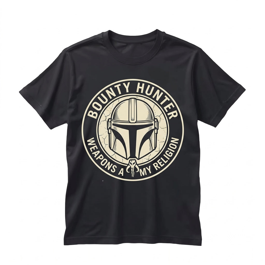 Sci-Fi Bounty Hunter Armor Graphic Vintage Cotton Apparel Unisex TShirt