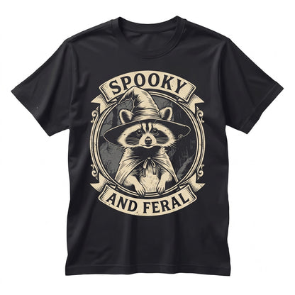 Spooky Raccoon Witch Gothic Forest Animal Halloween Apparel Unisex TShirt