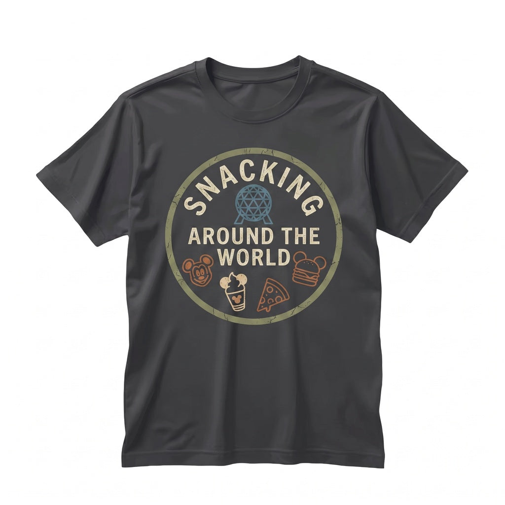 Snacking Around The World Showcase Food Drink Festival Traveler Vacation Theme Park Trip Graphic Unisex TShirt
