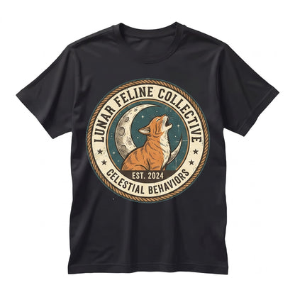 Vintage Three Orange Cat Moon Funny Cute Ginger Kitten Mom Lover Pet Gift Graphic Unisex TShirt