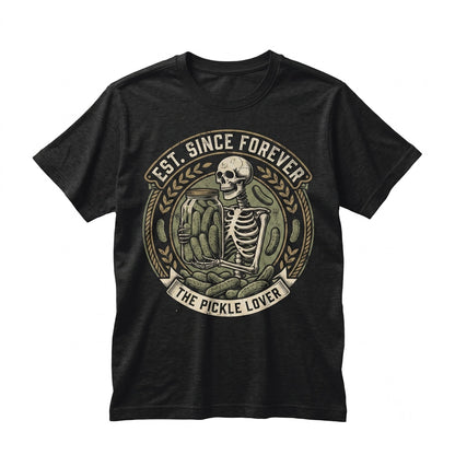 Vintage Pickle Tarot Card Skeleton Jar Funny Food Lover Gift Graphic Unisex TShirt