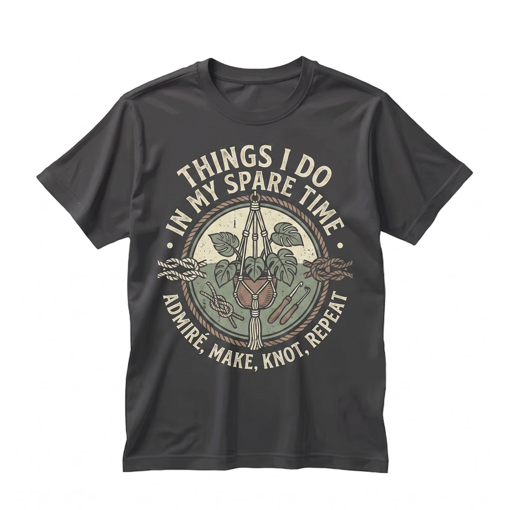 Macrame Things I Do In My Spare Time Boho Fiber Art Graphic Unisex TShirt