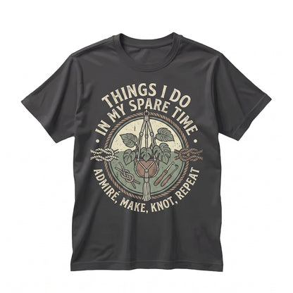 Macrame Things I Do In My Spare Time Boho Fiber Art Graphic Unisex TShirt