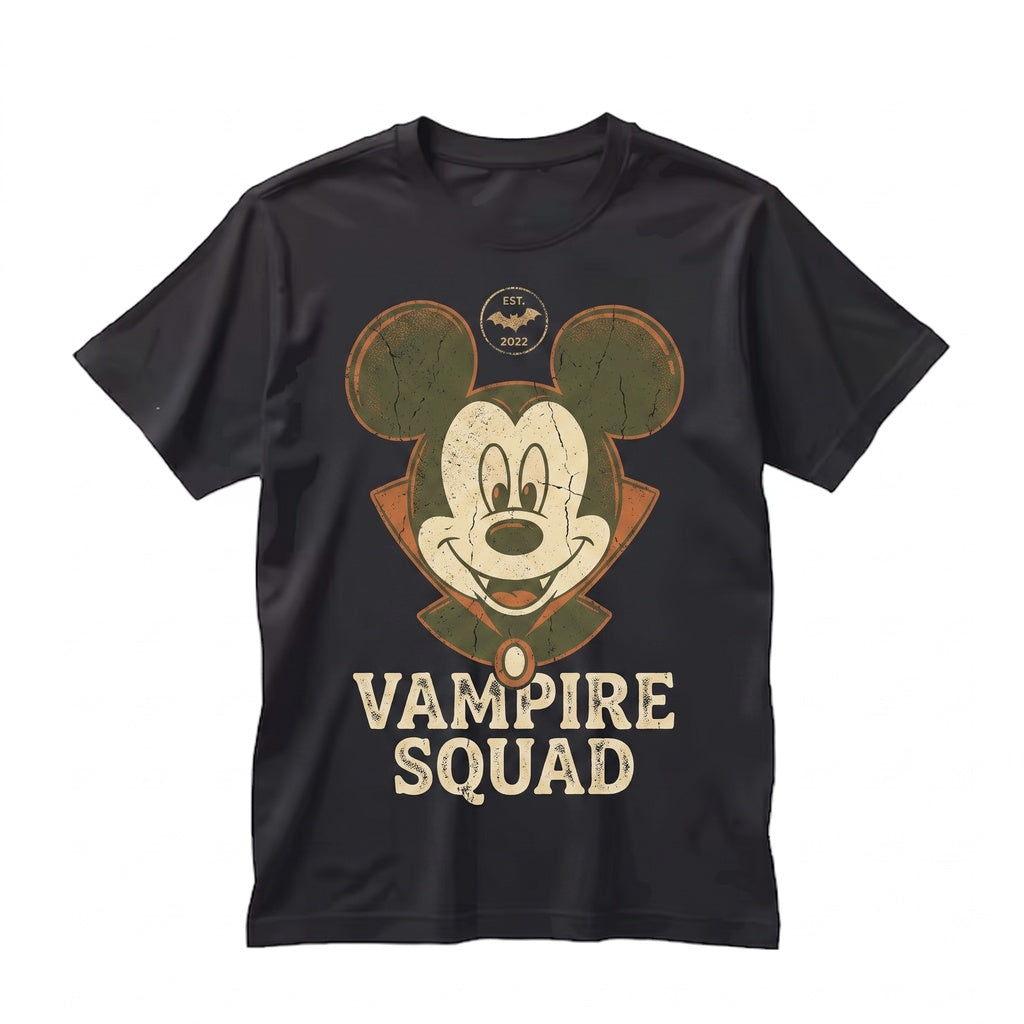 Retro Mouse Costume Vampire Halloween Not-So-Scary Theme Park Matching Family Party Graphic Apparel, Unisex TShirt