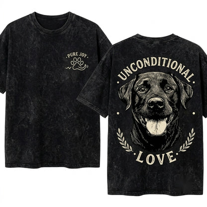 Black Labrador Pet Dog Breed Animal Lover Sweatshirt Crewneck Unisex Wash T-Shirt