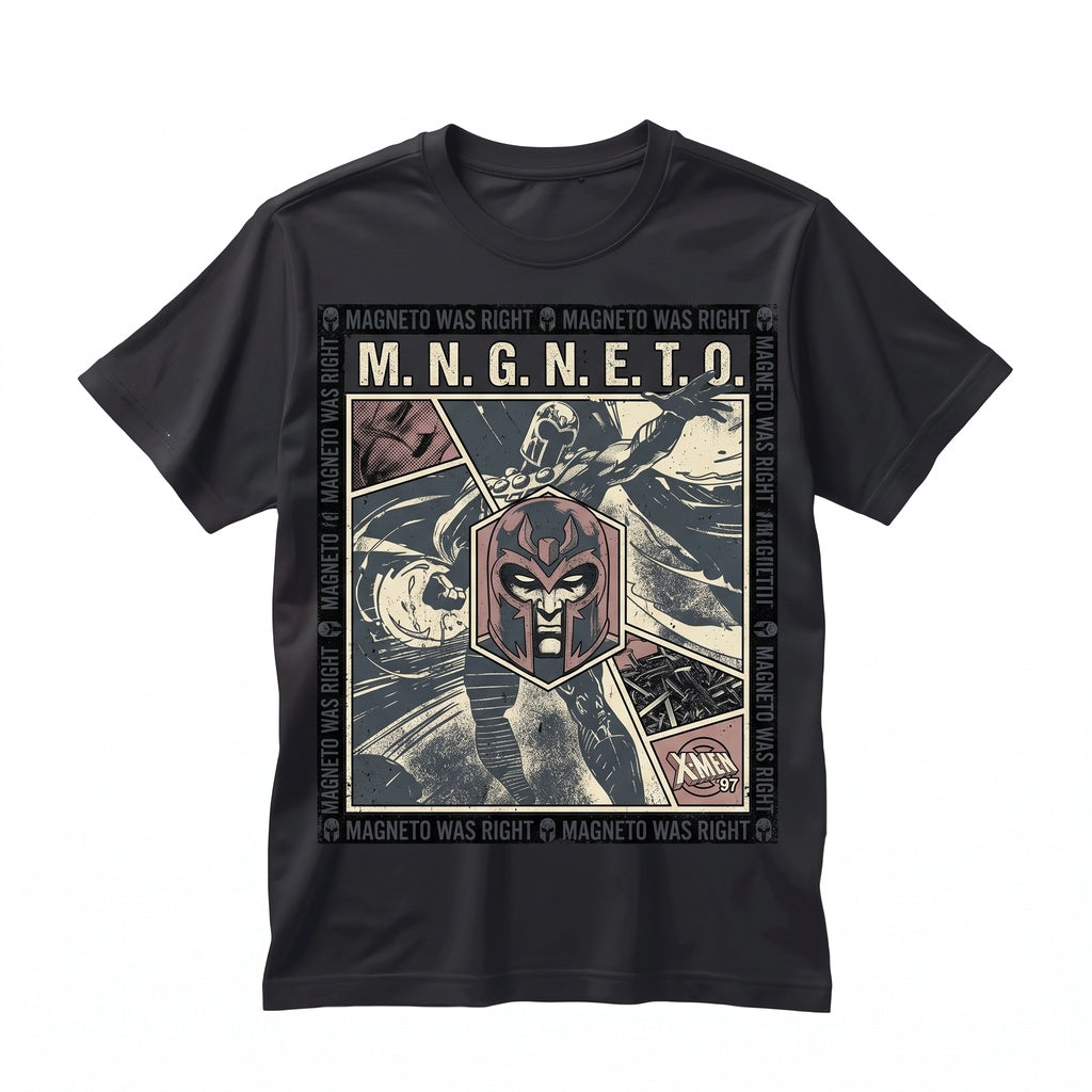 Magneto Was Right Vintage Graphic Comic Superhero Villain Oversized Double-Sided Mutant Unisex TShirt