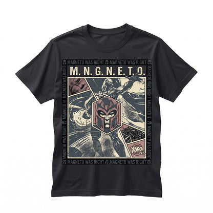 Magneto Was Right Vintage Graphic Comic Superhero Villain Oversized Double-Sided Mutant Unisex TShirt