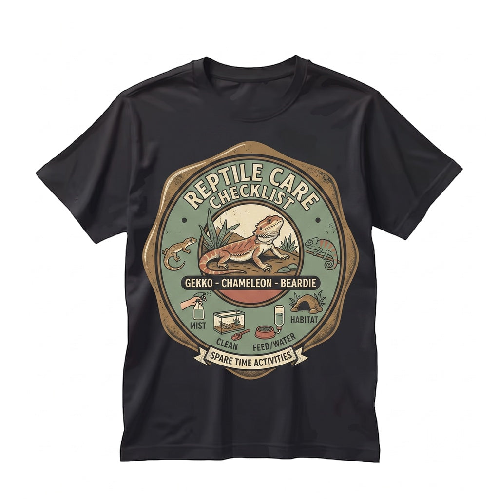 Vintage Distressed Graphic Reptile Terrarium Keeper Herpetology Lizard Clothing Unisex TShirt