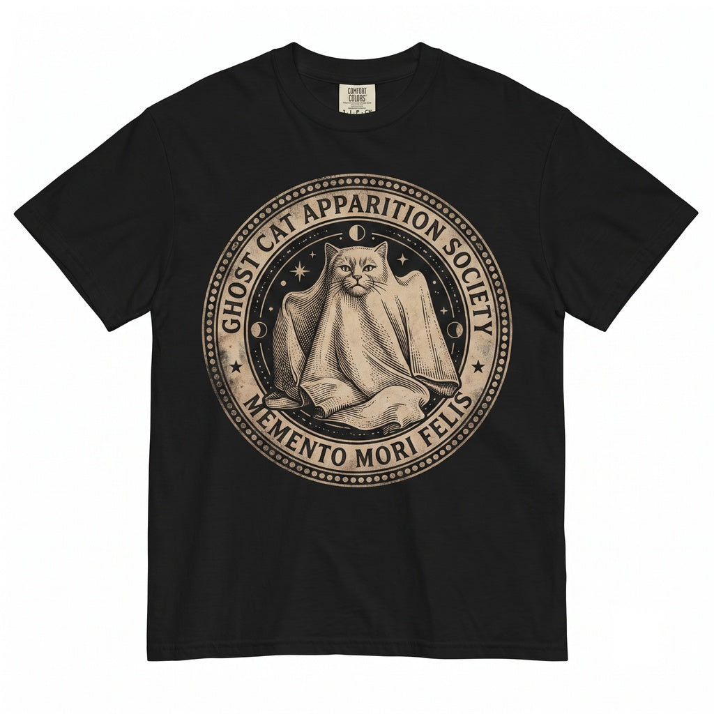 Ghost Kitten Retro Halloween Cat Graphic Funny Spooky Season Cozy Apparel Unisex TShirt