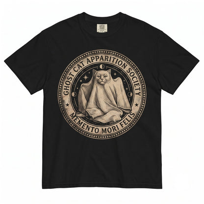 Ghost Kitten Retro Halloween Cat Graphic Funny Spooky Season Cozy Apparel Unisex TShirt