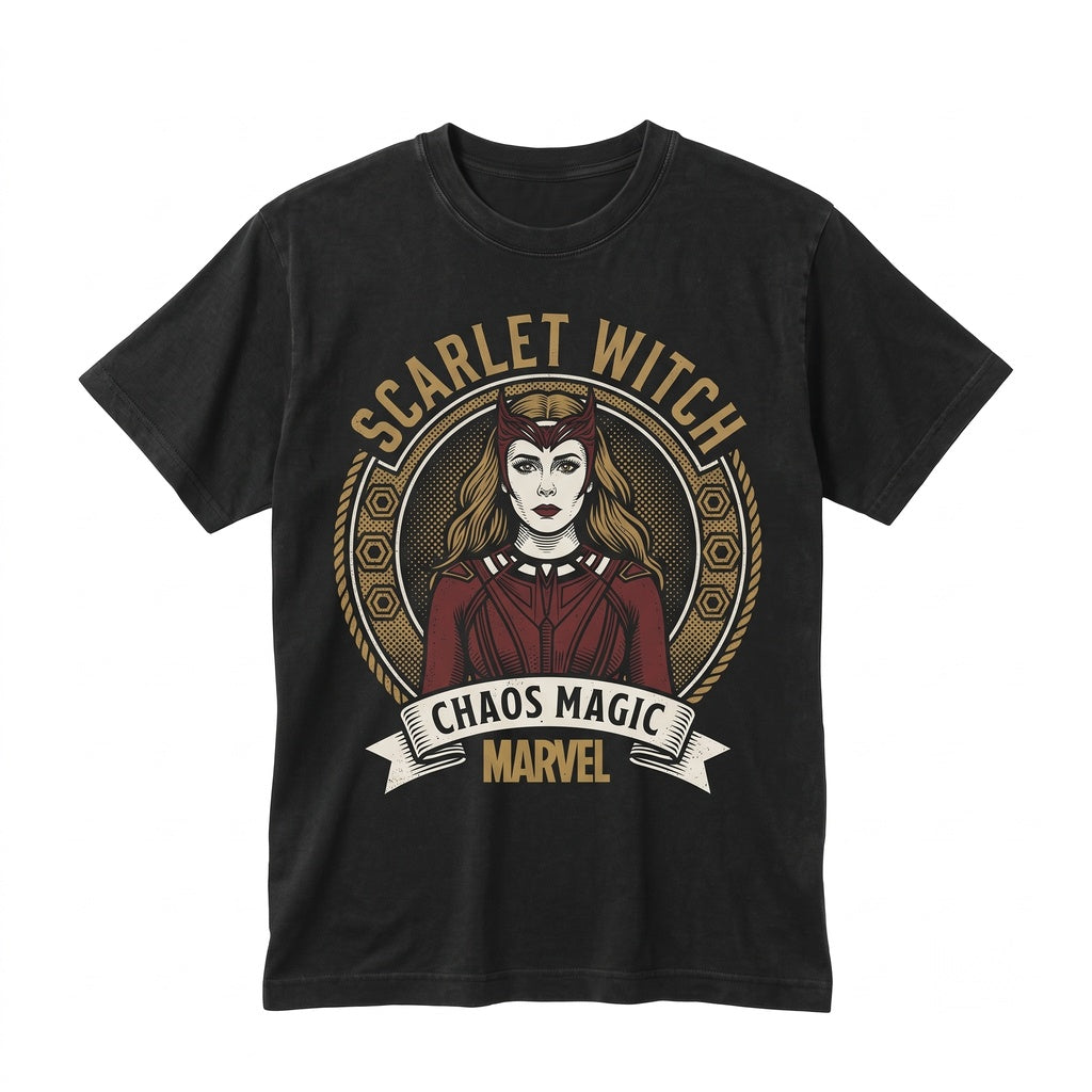 Oversized Scarlet Witch Wanda Maximoff Vintage Graphic Chaos Magic Comic Fan Gift Unisex TShirt