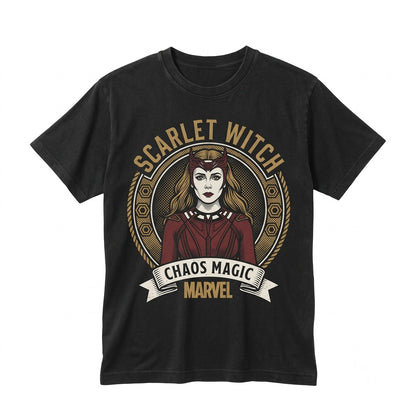 Oversized Scarlet Witch Wanda Maximoff Vintage Graphic Chaos Magic Comic Fan Gift Unisex TShirt