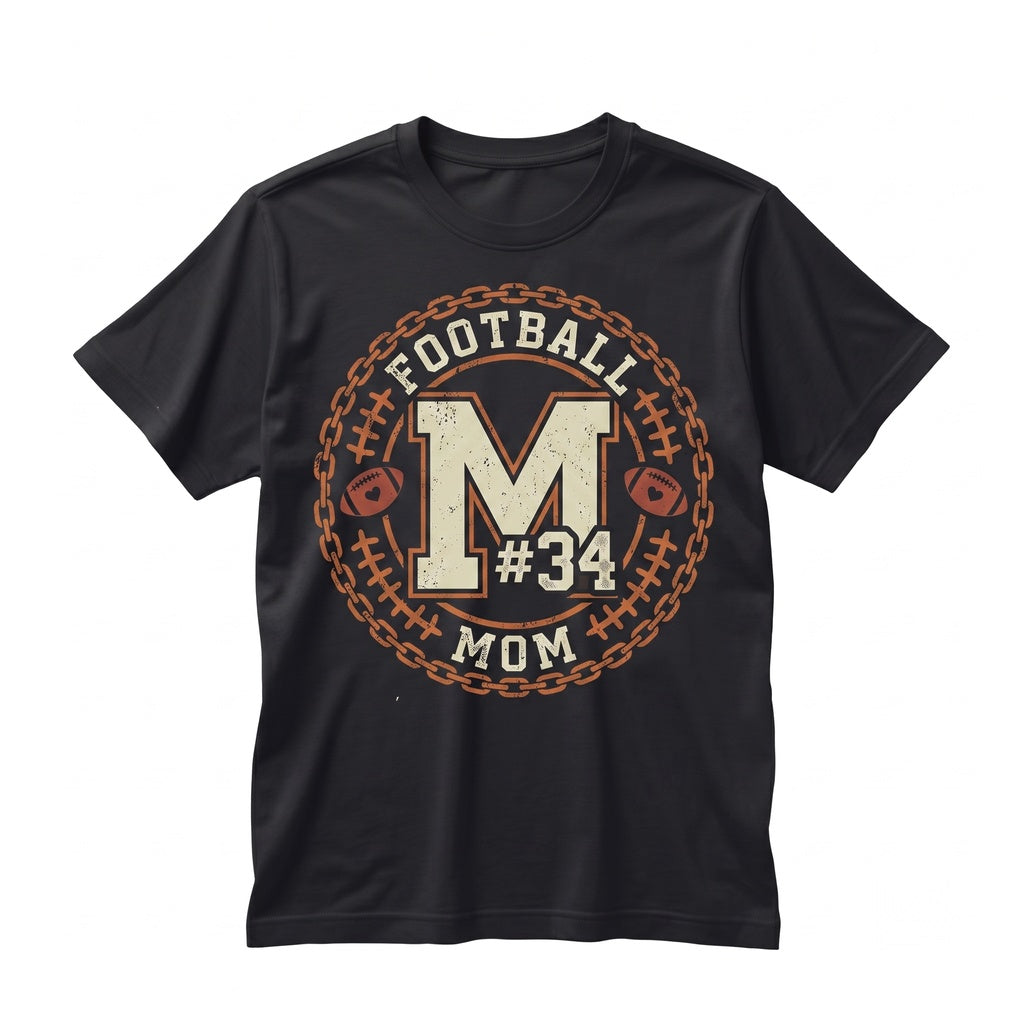 Proud Football Number 34 Mom Game Day Gift, Thats My Son Mama Sports Apparel Unisex TShirt
