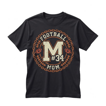 Proud Football Number 34 Mom Game Day Gift, Thats My Son Mama Sports Apparel Unisex TShirt