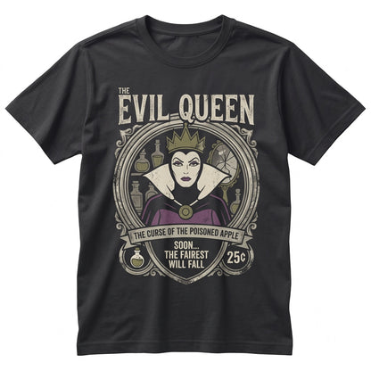 Vintage Fairytale Evil Queen Poison Apple Villains Graphic Unisex TShirt