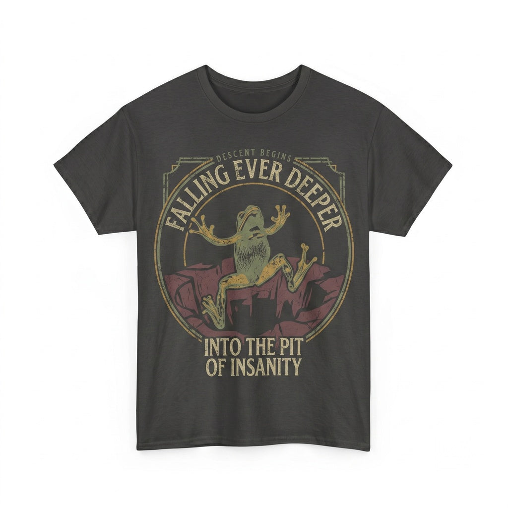 Falling Ever Deeper Japanese Frog Vintage Retro Graphic Funny Unisex TShirt
