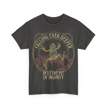 Falling Ever Deeper Japanese Frog Vintage Retro Graphic Funny Unisex TShirt