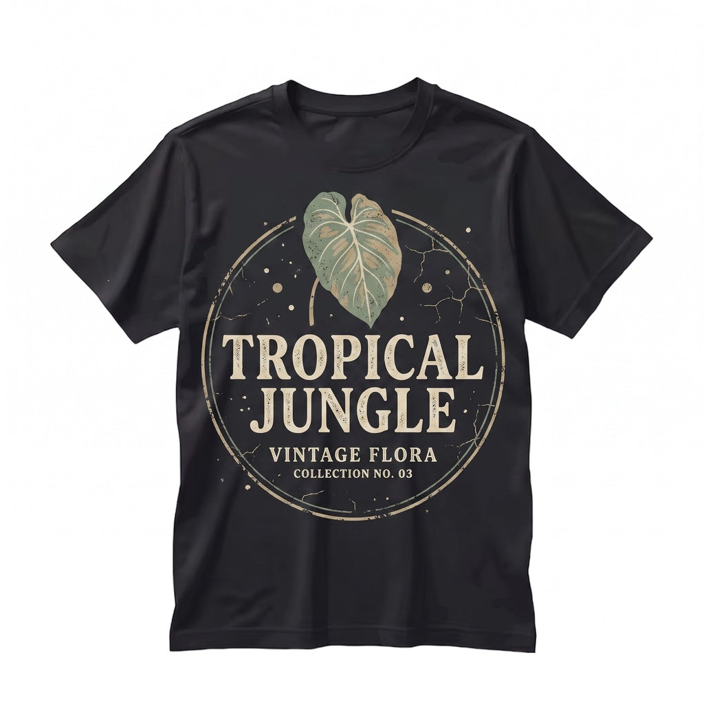 Vintage Tropical Botanical Leaf Graphic Plant Lover Gift Boho Jungle Nature Style Unisex TShirt