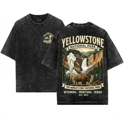 Redwood National Park Vintage California Forest Giant Sequoia Nature Hiking Camping Adventure Gift Unisex Wash T-Shirt