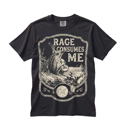 Grumpy Frog Playing Banjo Dark Academia Goblincore Moon Nature Lover Graphic Unisex TShirt