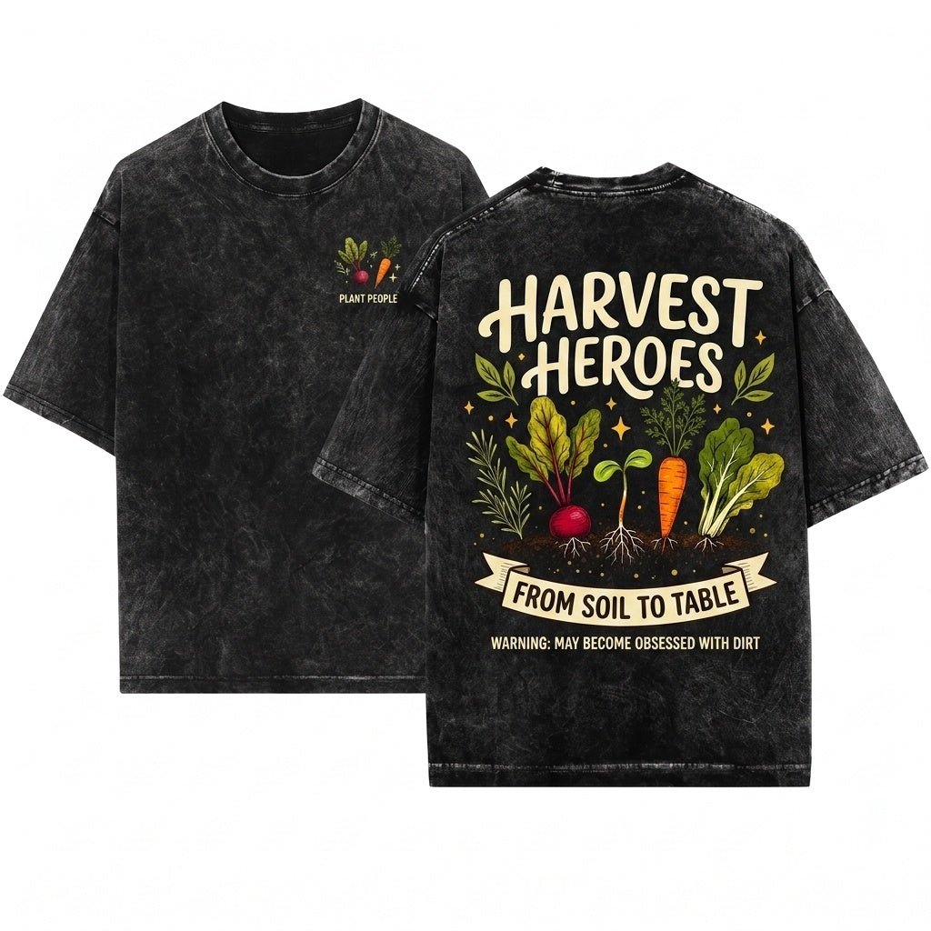 Funny Vegetable Crop Top Home Gardener Gift Summer Plant Lover Unisex Wash T-Shirt