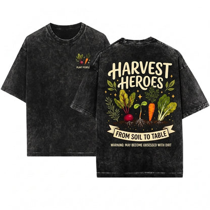 Funny Vegetable Crop Top Home Gardener Gift Summer Plant Lover Unisex Wash T-Shirt