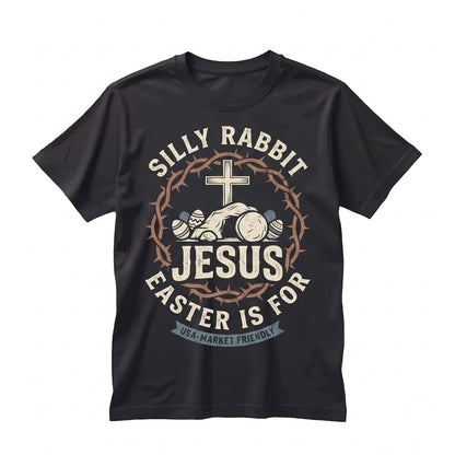 Silly Bunny Christian Faith Holiday Graphic Present - Unisex TShirt