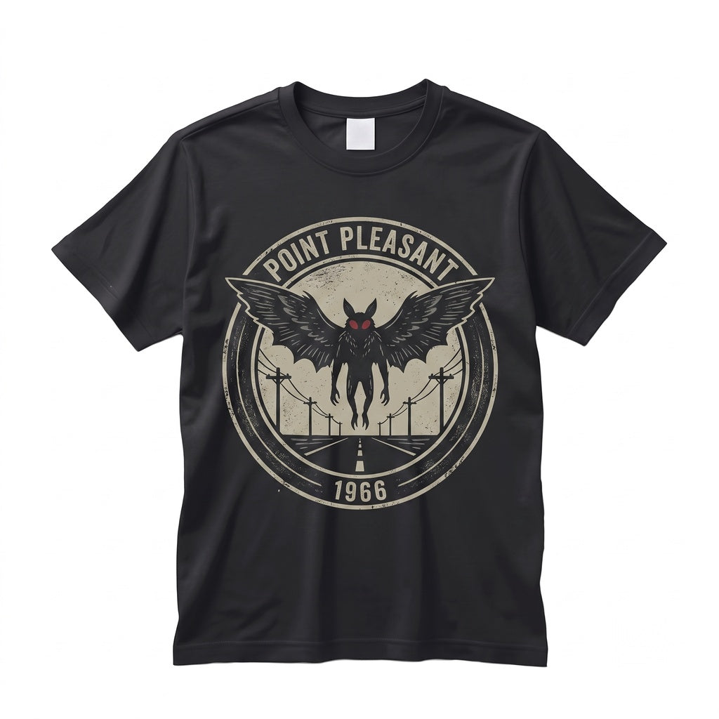 Mothman Cryptid Graphic Dark Fantasy Gothic Horror Monster Spooky Halloween Gift Unisex TShirt