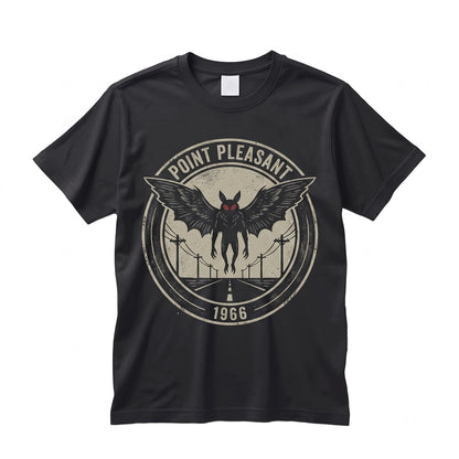 Mothman Cryptid Graphic Dark Fantasy Gothic Horror Monster Spooky Halloween Gift Unisex TShirt
