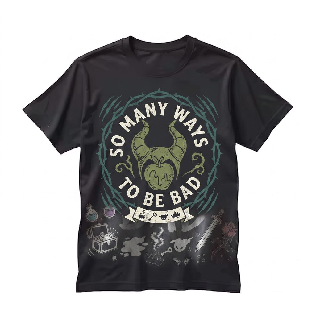 Vintage Villains So Many Ways To Be Bad Wicked Trio Halloween Theme Park Vacation 2026 Apparel, Unisex TShirt