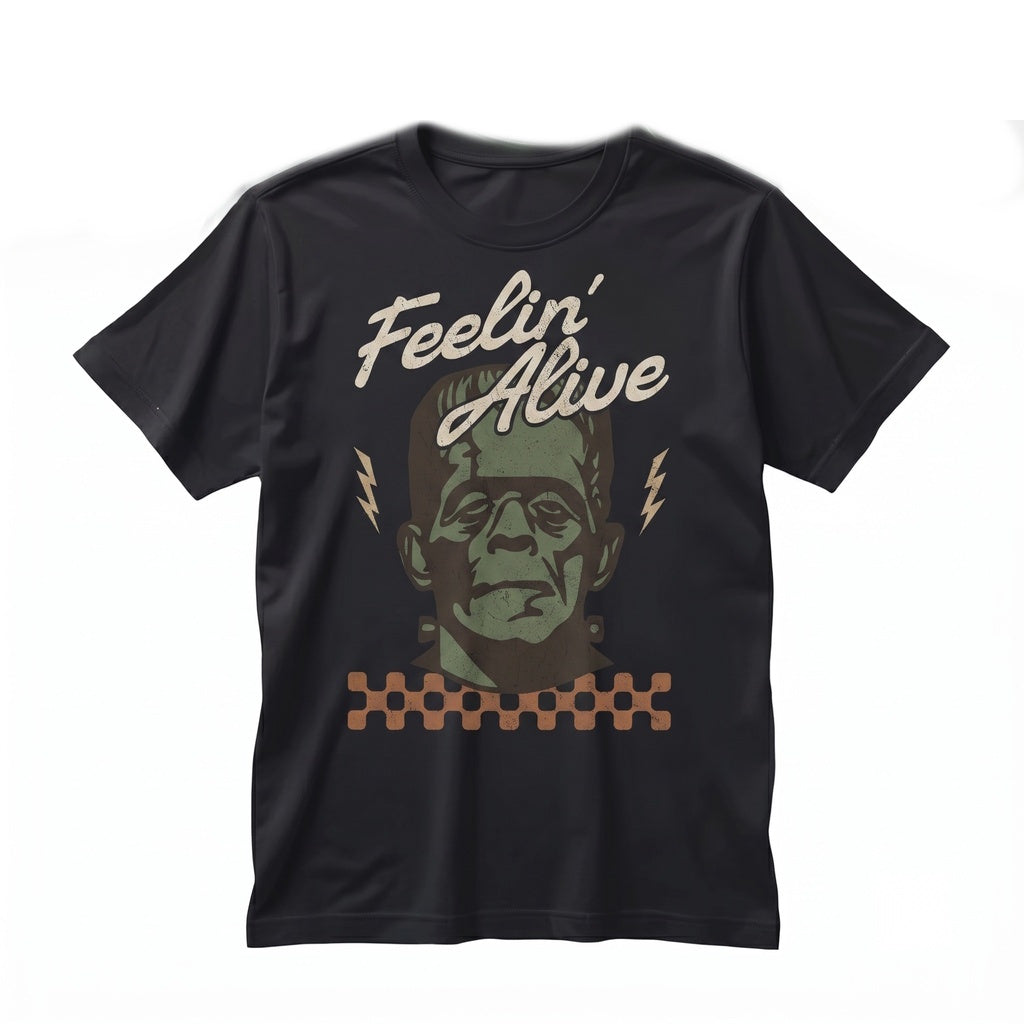 Retro Frankenstein Horror Movie Graphic Vintage Classic Spooky Gothic Creature Apparel Unisex TShirt