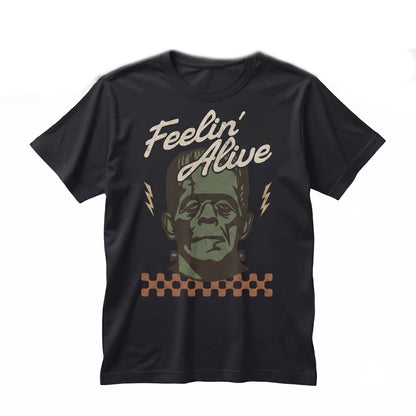 Retro Frankenstein Horror Movie Graphic Vintage Classic Spooky Gothic Creature Apparel Unisex TShirt