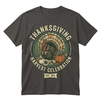 Thanksgiving Turkey Dinner Graphic Pumpkin Season Thankful Family Holiday Gift Unisex TShirt